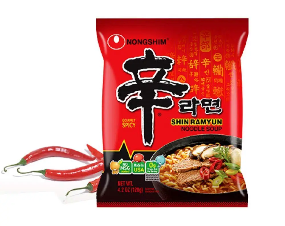 Cov neeg nyiam Korean Kauslim Ramyun: Shin Spicy Noodles